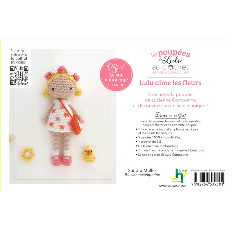 Coffret Poupée de Lulu aime les fleurs - Occasion Kit Crochet