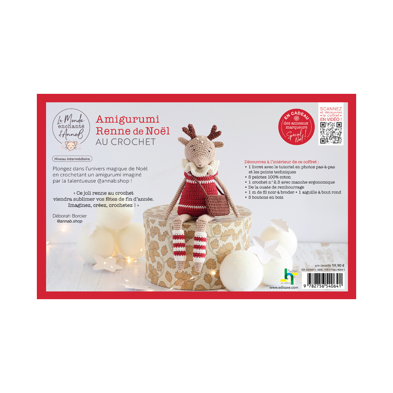 Coffret Amigurumi Renne de Noë - Occasion Kit Crochet
