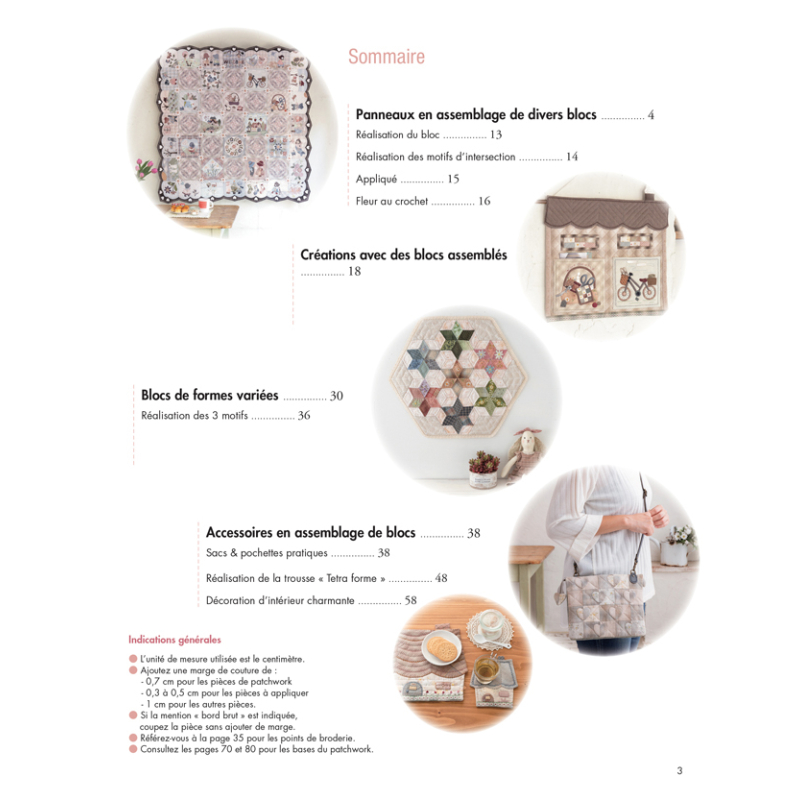 50 ouvrages quiltés kawaii - Assemblage de blocs Patchwork