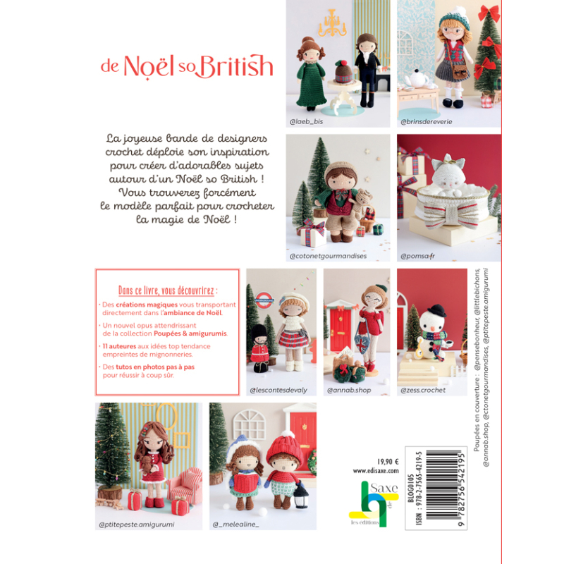 Poupées & amigurumis de Noël so british Crochet