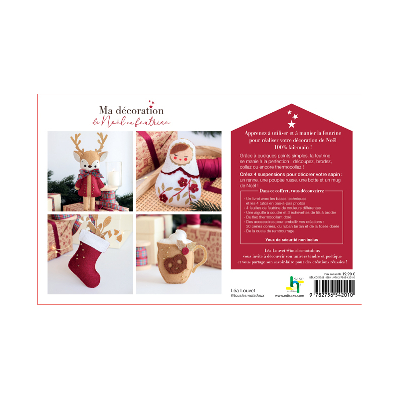Coffret Noël traditionnel en feutrine Kit COFFRETS