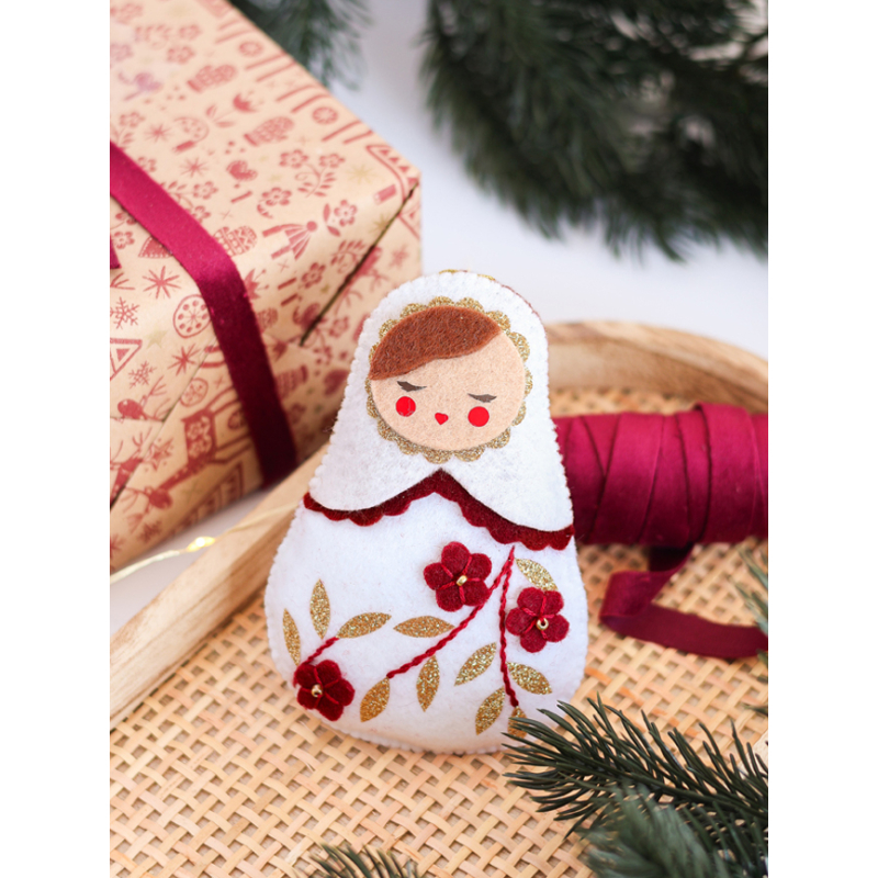 Coffret Noël traditionnel en feutrine Kit COFFRETS