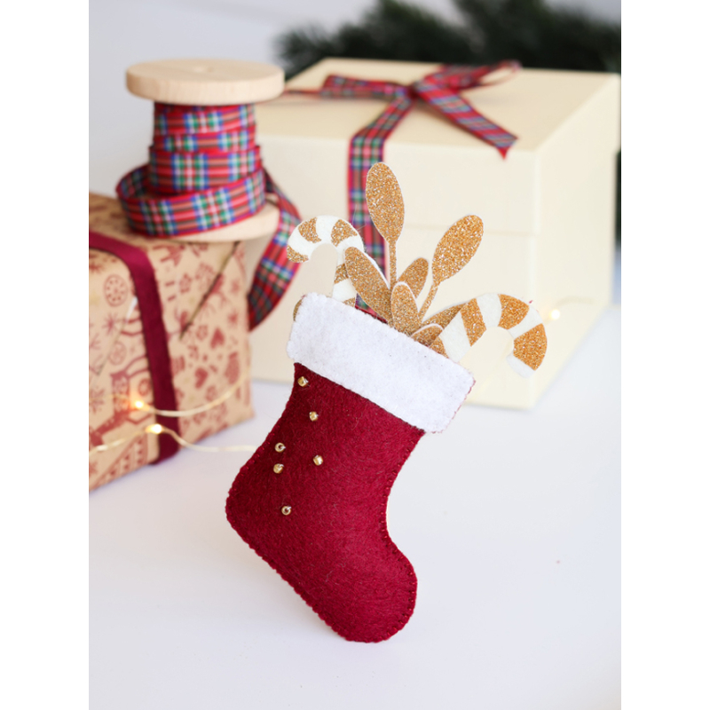 Coffret Noël traditionnel en feutrine Kit COFFRETS