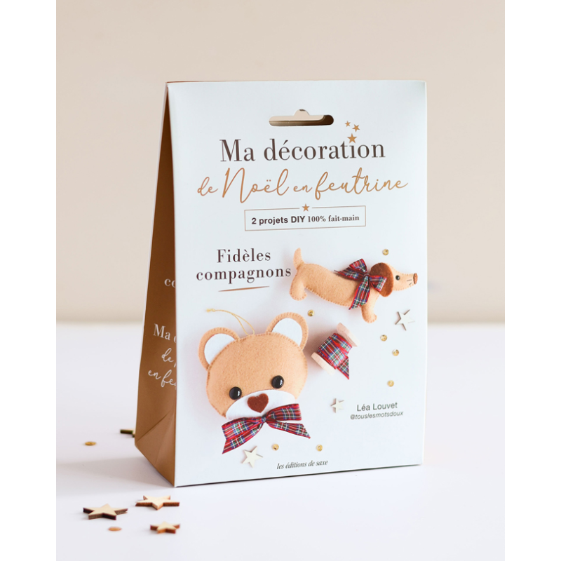 Feutrine Noël : Duo Fideles compagnons Kit COFFRETS