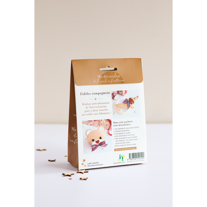 Feutrine Noël : Duo Fideles compagnons Kit COFFRETS