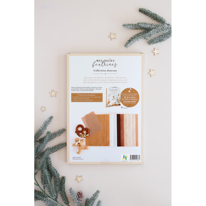 Pochette 10 feuilles feutrine CREME Kit COFFRETS