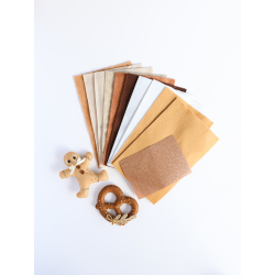 Pochette 10 feuilles feutrine CREME Kit COFFRETS