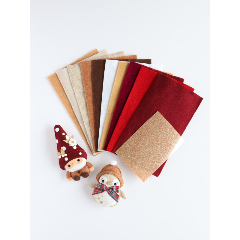 Pochette 10 feuilles feutrine TRADI Kit COFFRETS
