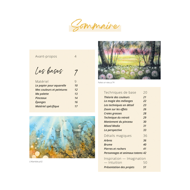 Paysages fantastiques à l'aquarelle Beaux-arts