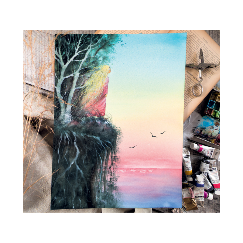 Paysages fantastiques à l'aquarelle Beaux-arts