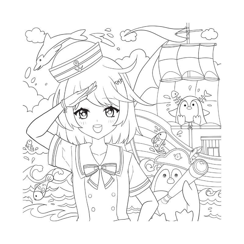 Le coloriage Mangamania - 100 personnages à colorier Beaux-arts