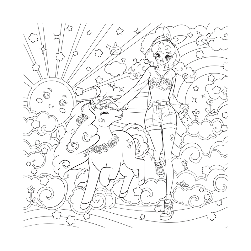 Le coloriage Mangamania - 100 personnages à colorier Beaux-arts