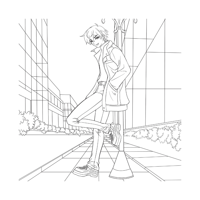 Le coloriage Mangamania - 100 personnages à colorier Beaux-arts