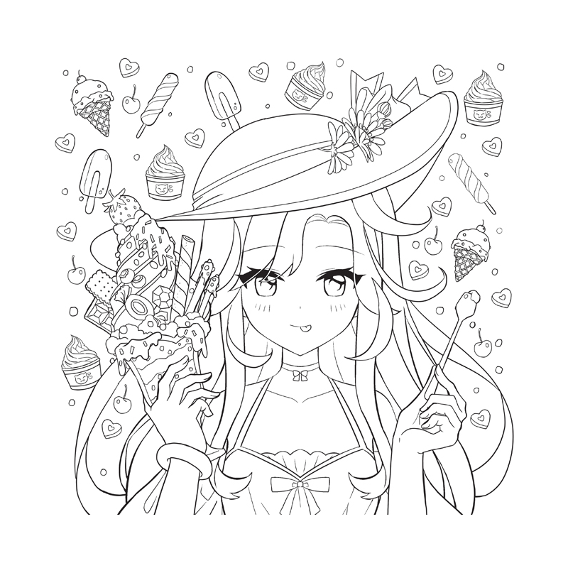 Le coloriage Mangamania - 100 personnages à colorier Beaux-arts