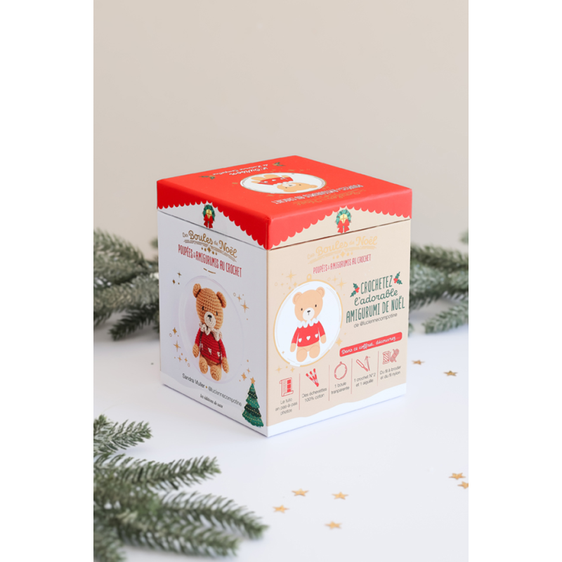 Boule de Noël amigurumi 3 : L'ourson Kit COFFRETS
