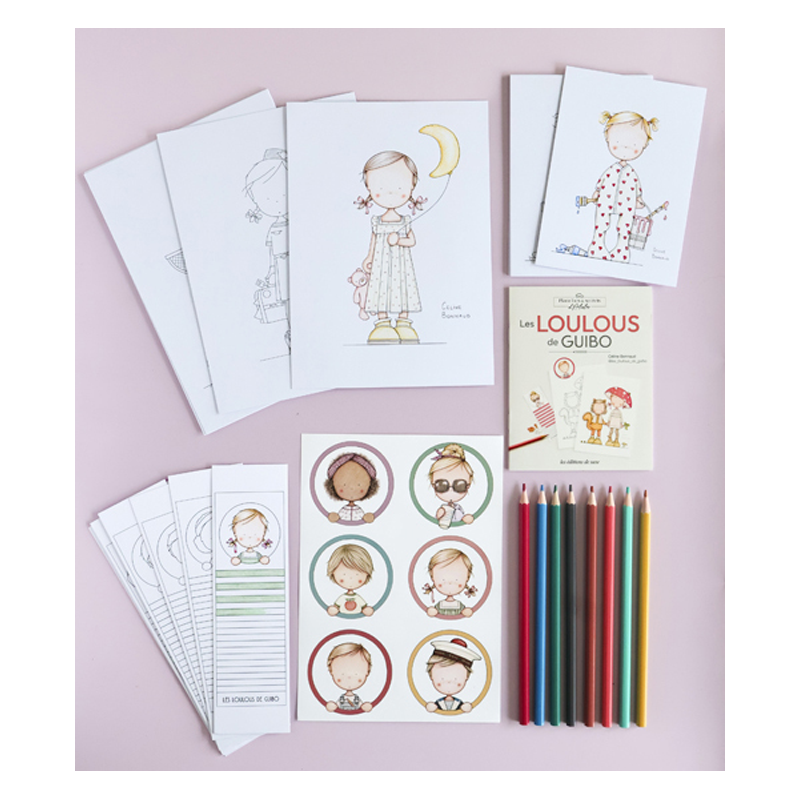 Coffret Coloriage les Loulous de Guibo Kit COFFRETS