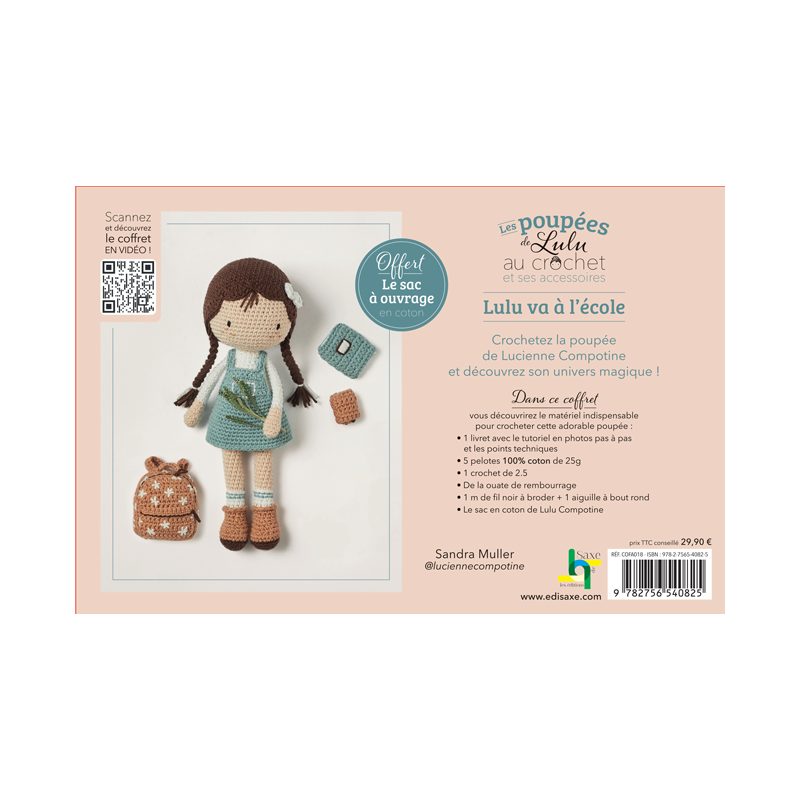 Coffret Poupée de Lulu va à l'école - Occasion Kit Crochet
