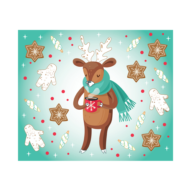 Mes jolies cartes scintillantes - Noël enchanté Kit Jeunesse