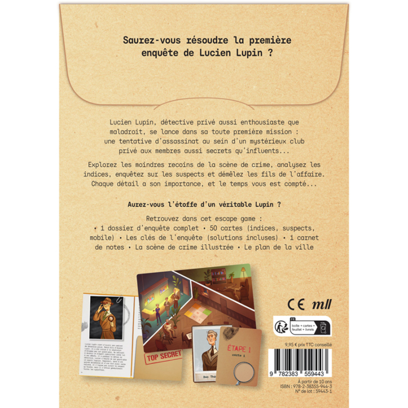 Escape game - Les Enquêtes de Lucien Lupin