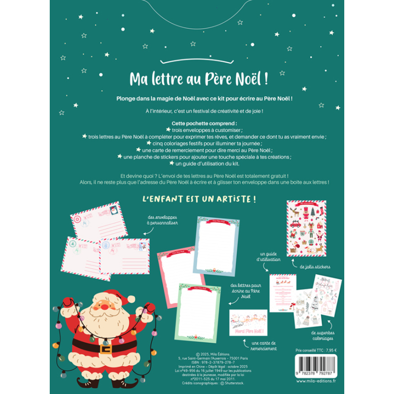 Ma lettre au Père Noël Kit Jeunesse