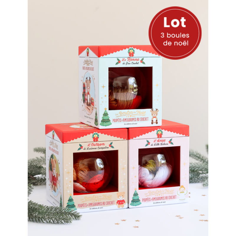 Lot boules de noël amigurumi Lot COFFRETS