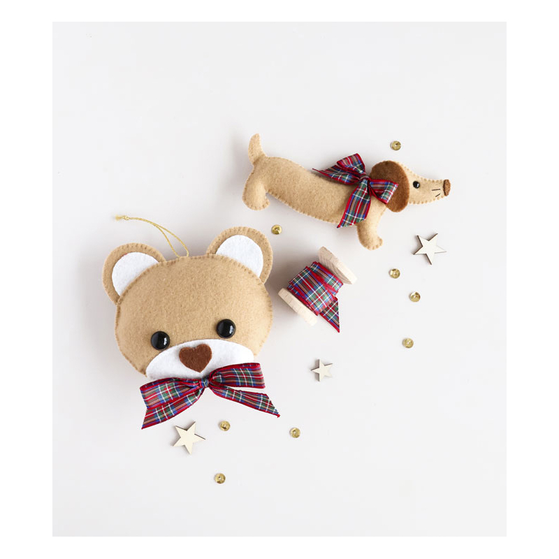 Feutrine Noël : Duo Fideles compagnons Kit COFFRETS