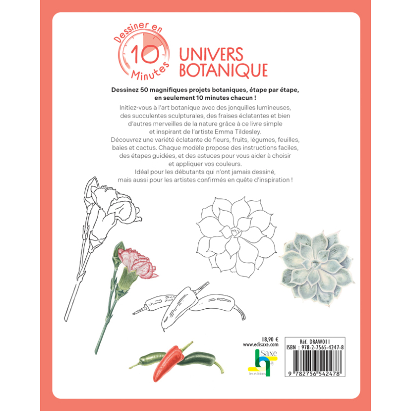 Dessiner en 10 minutes : univers botanique Beaux-arts