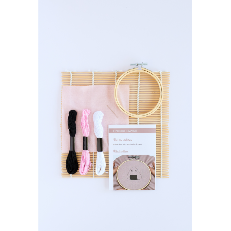 Lot Broderie Japon Kawaï – Onigiri & Chats de Lune Lot COFFRETS