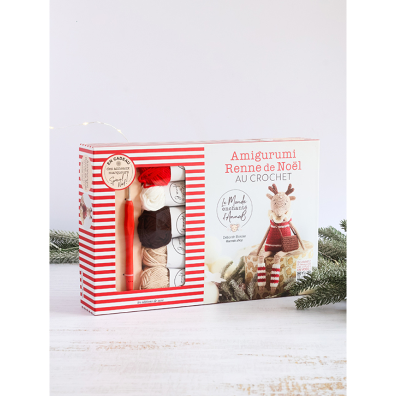 Coffret Amigurumi Renne de Noël au crochet Kit Crochet