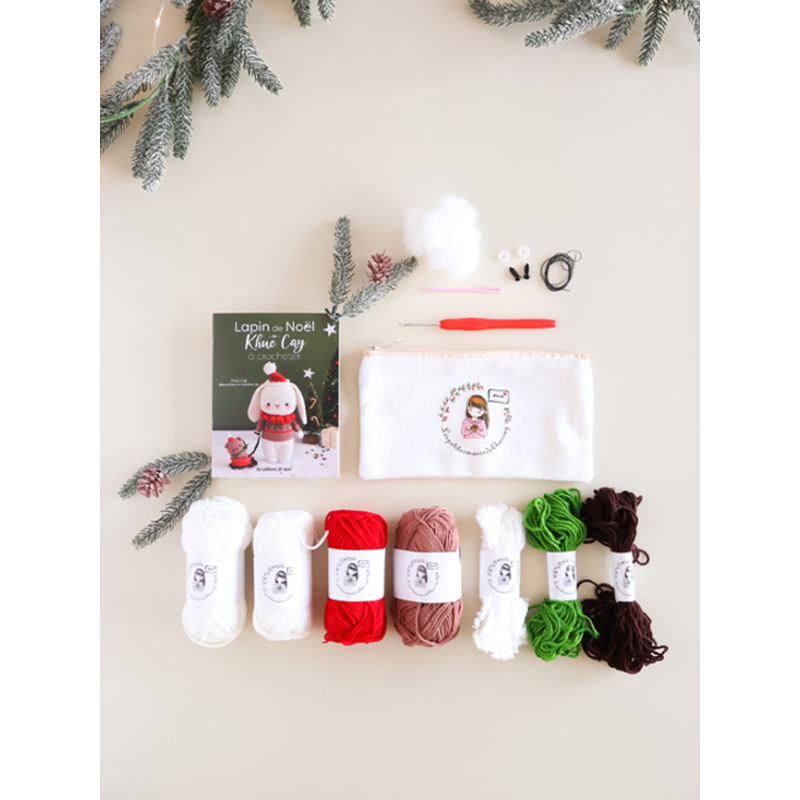 Coffret Crochet - Lapin de Noël de Khuc Cay Kit Crochet