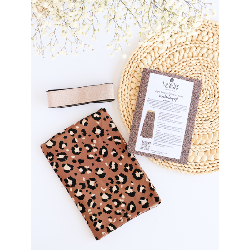 Coffret couture jupe longue léopard - Occasion Kit Couture