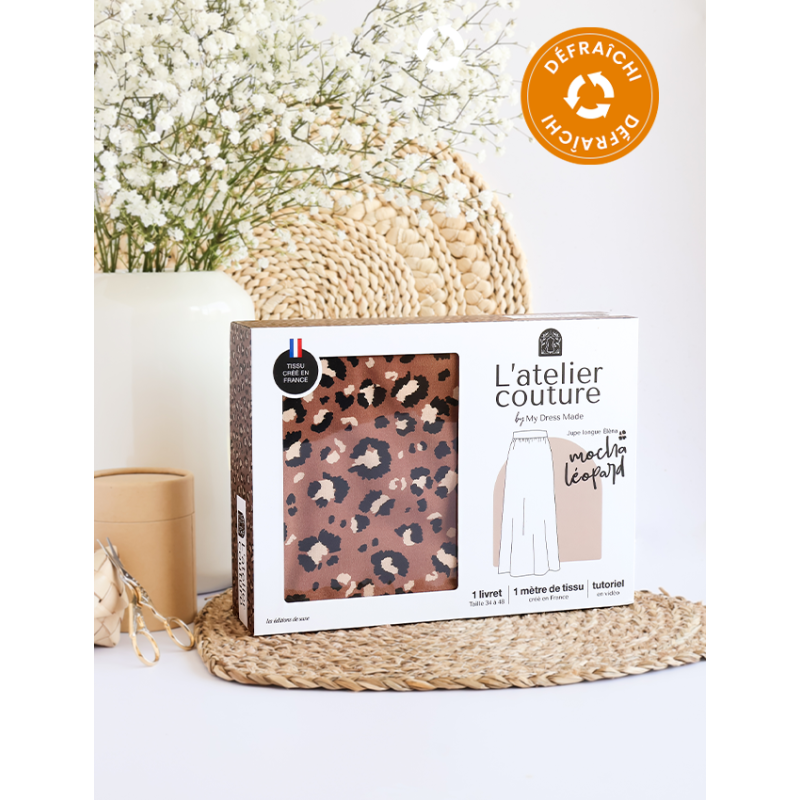 Coffret couture jupe longue léopard - Occasion Kit Couture