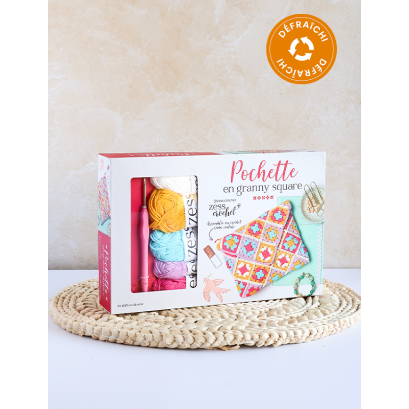 Coffret Pochette en granny square - Occasion Kit Crochet