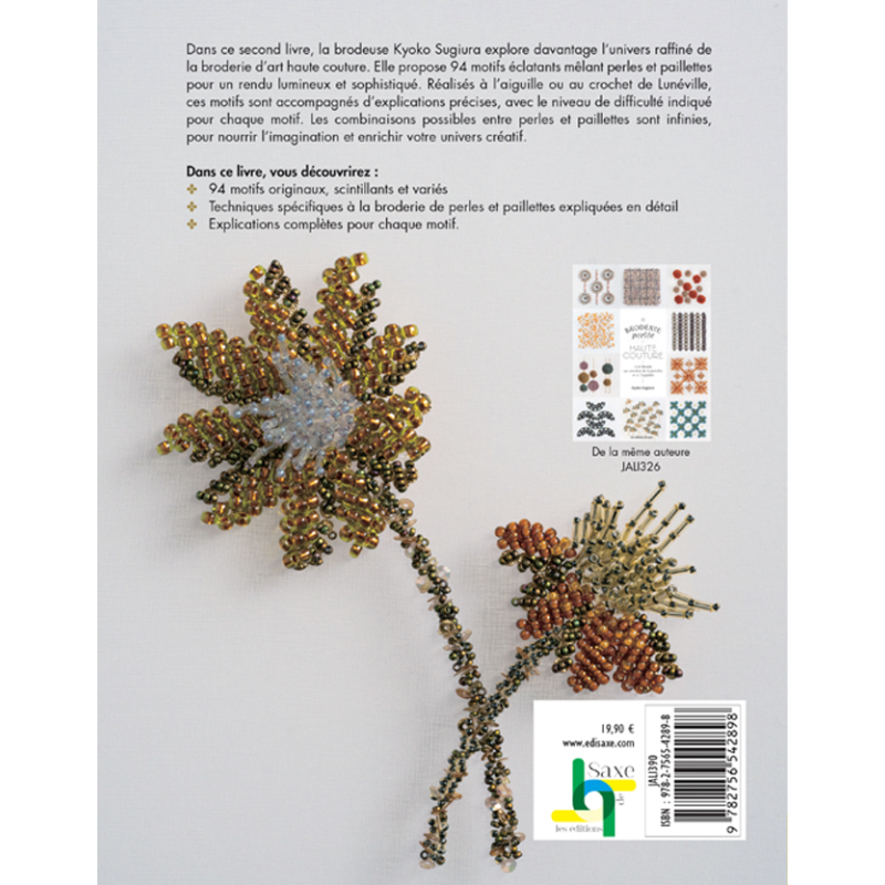 Broderie d'art en perles et paillettes Livre Broderie