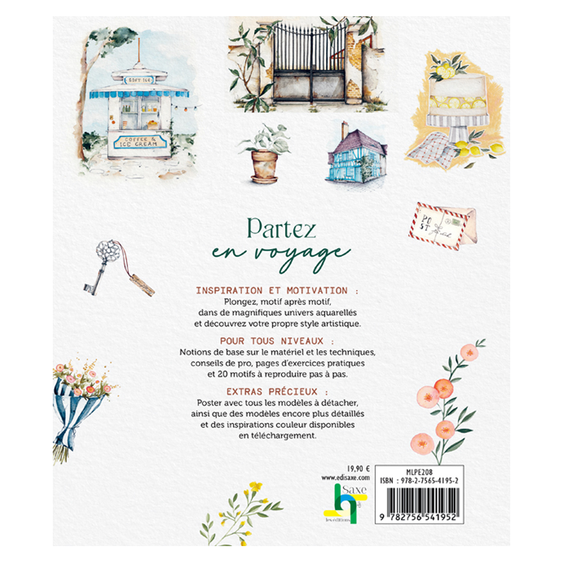 Lieux insolites à l'aquarelle Livre Beaux-arts