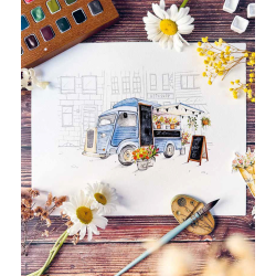 Lieux insolites à l'aquarelle Livre Beaux-arts