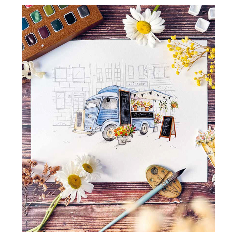 Lieux insolites à l'aquarelle Livre Beaux-arts