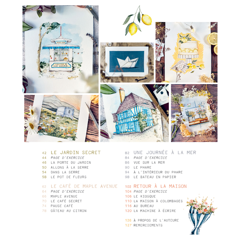 Lieux insolites à l'aquarelle Livre Beaux-arts