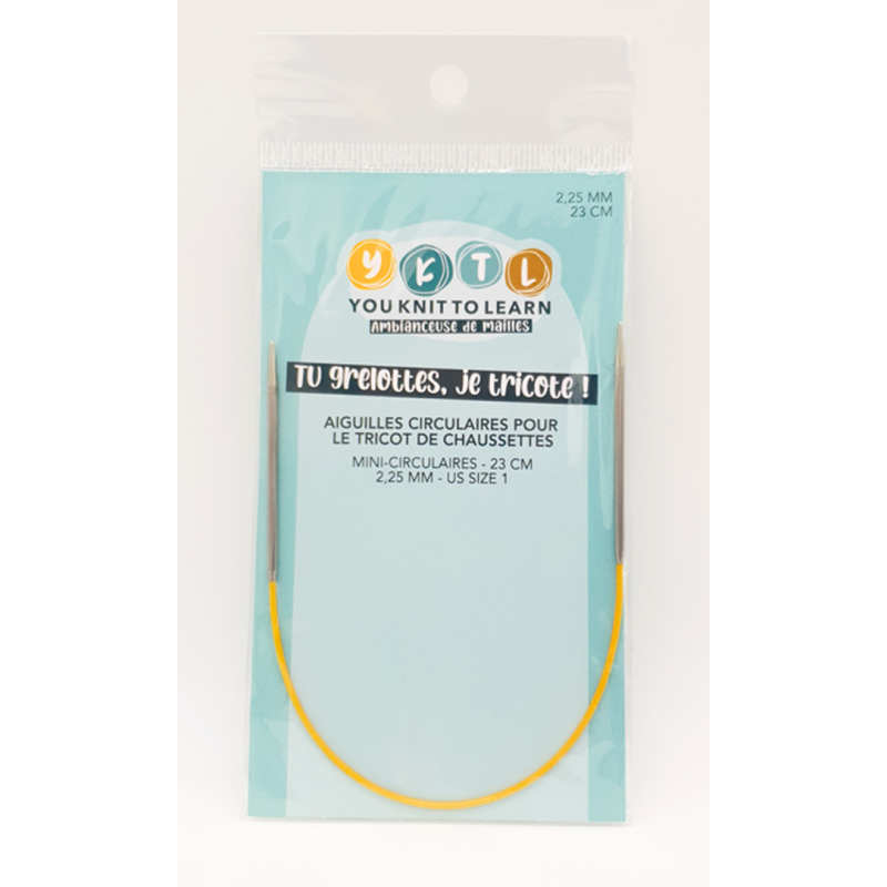 Aiguilles Mini Circulaires – 23 cm – 2,25 mm Fournitures Tricot