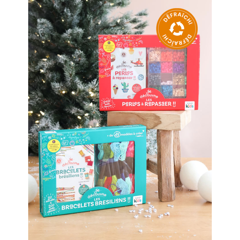 Lot créatif : Perles à repasser & Bracelets – Occasion Lot, Kit COFFRETS