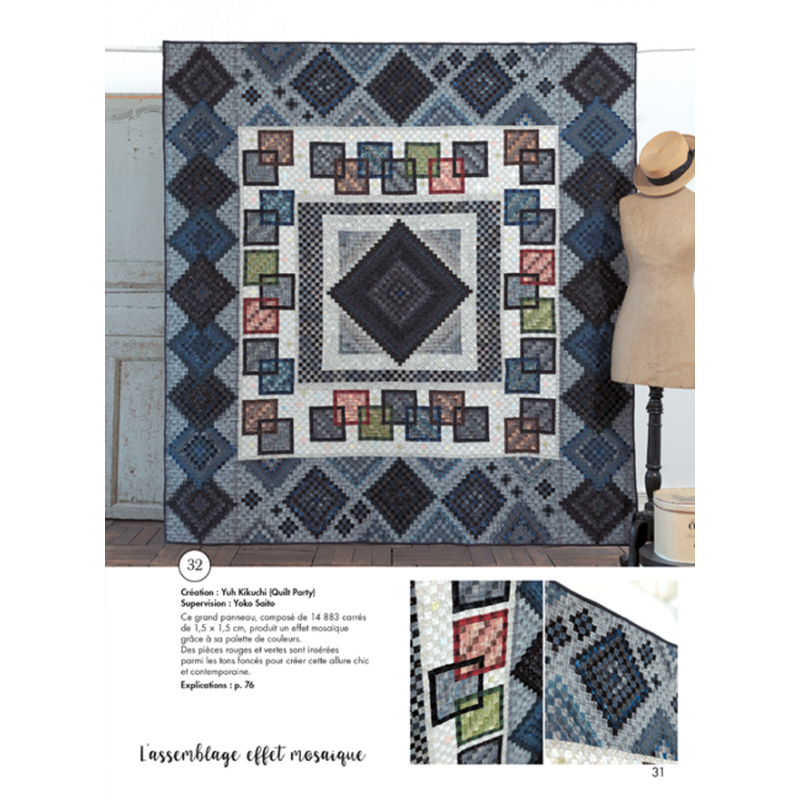 Quilts Japan N°39 - 26 superbes projets en assemblage de carrés Magazine Patchwork