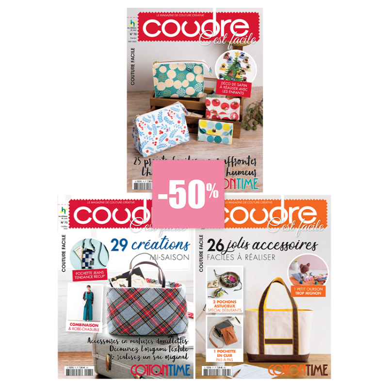 3 Coudre c’est facile – Projets d’hiver, mi-saison & accessoires faciles Lot, Magazine Couture