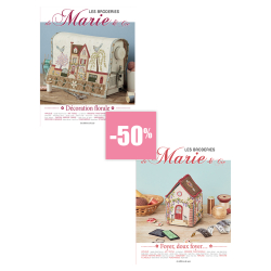 2 livres Les Broderies de Marie – Maison douce & déco florale Lot Broderie