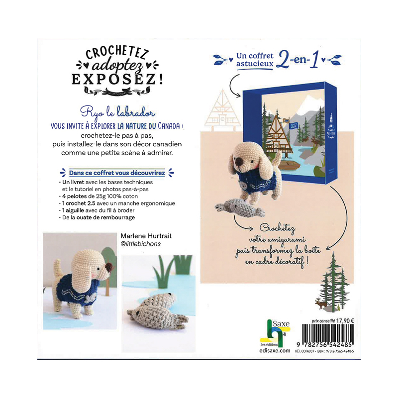 Coffret Ryo le labrador au crochet Livre Crochet
