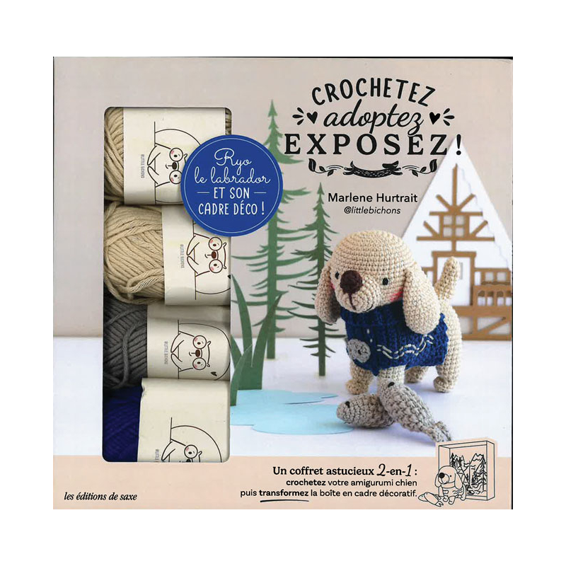 Coffret Ryo le labrador au crochet Livre Crochet
