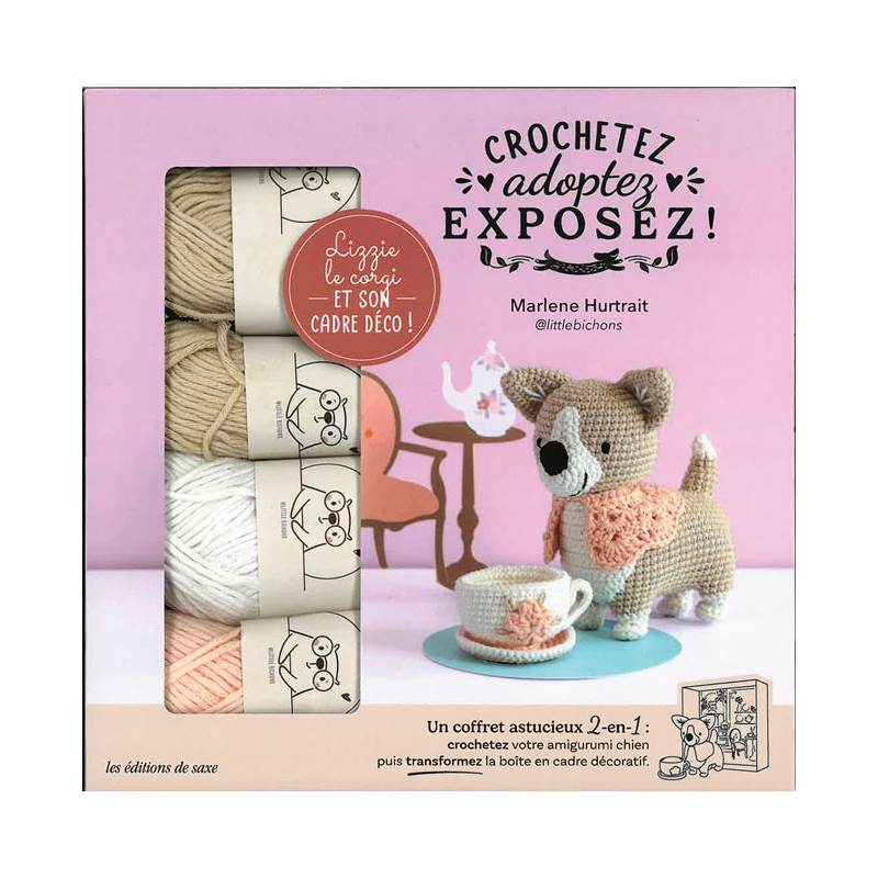 Coffret Lizzie le corgi au crochet Livre Crochet