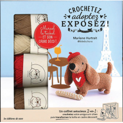 Coffret Marcel le teckel au crochet Livre Crochet