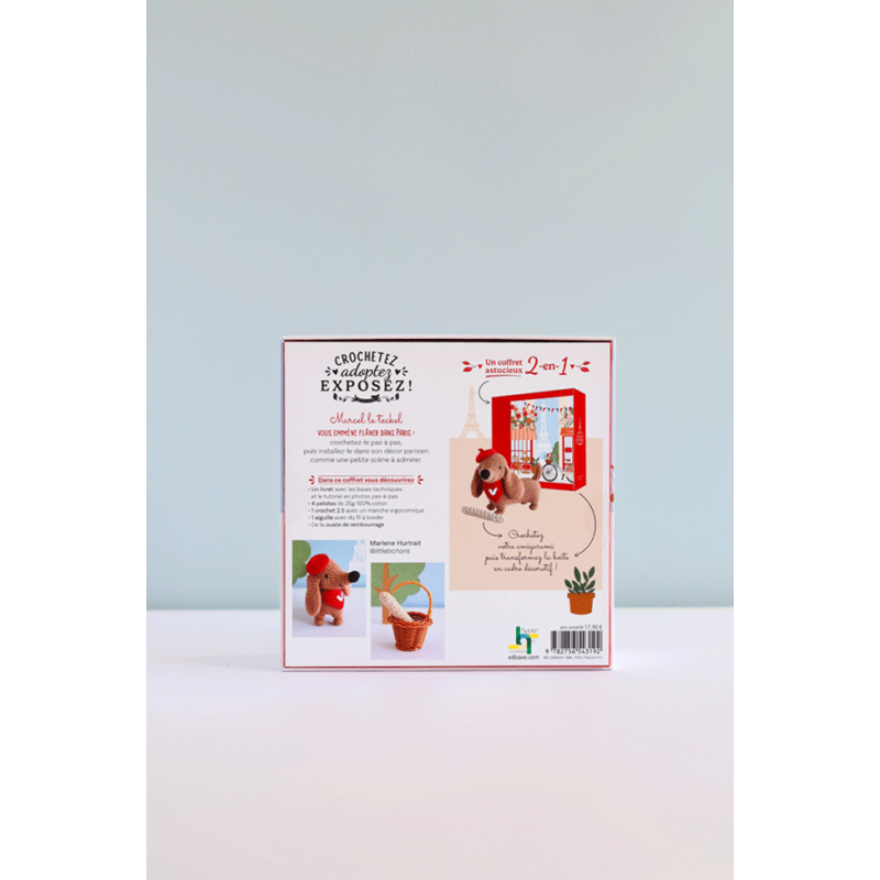 Coffret Marcel le teckel au crochet Kit Crochet