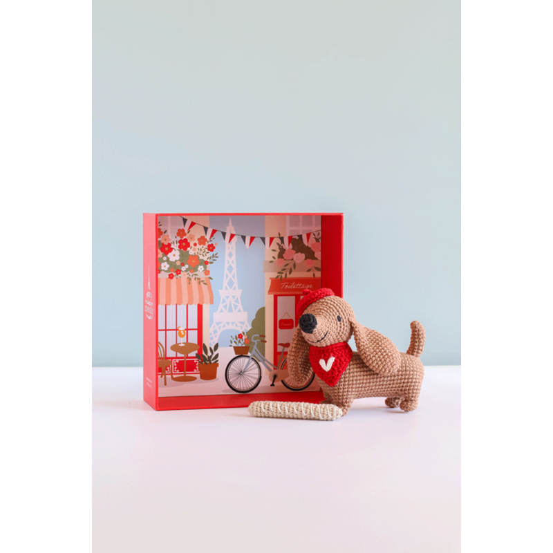 Coffret Marcel le teckel au crochet Kit Crochet