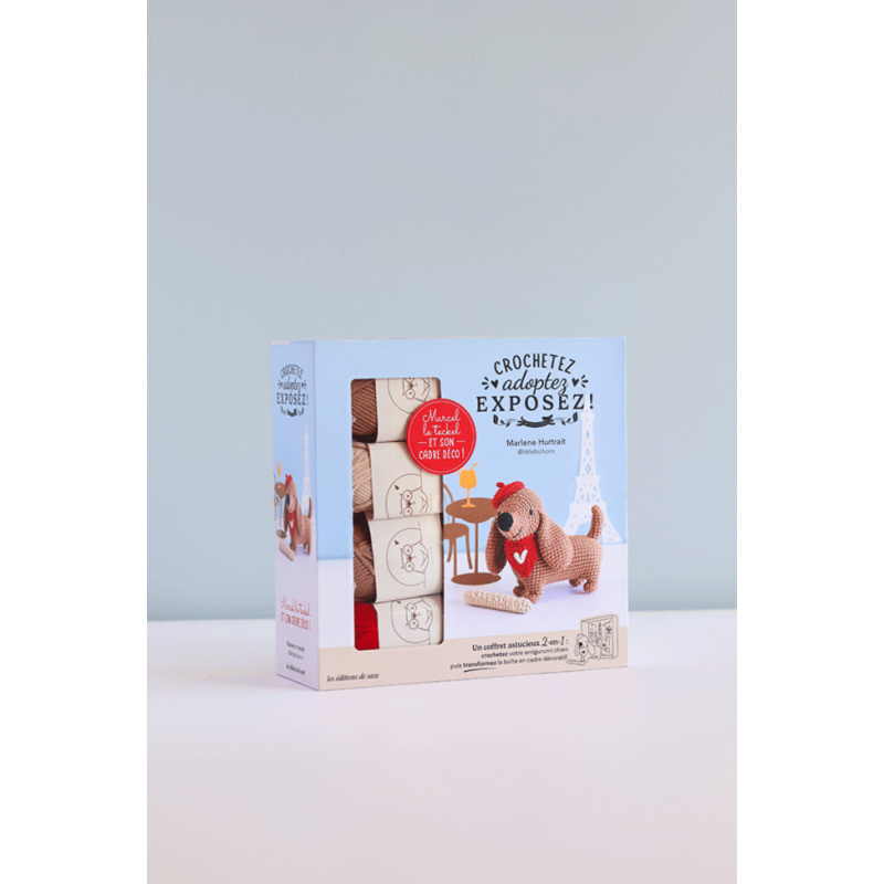 Coffret Marcel le teckel au crochet Livre Crochet